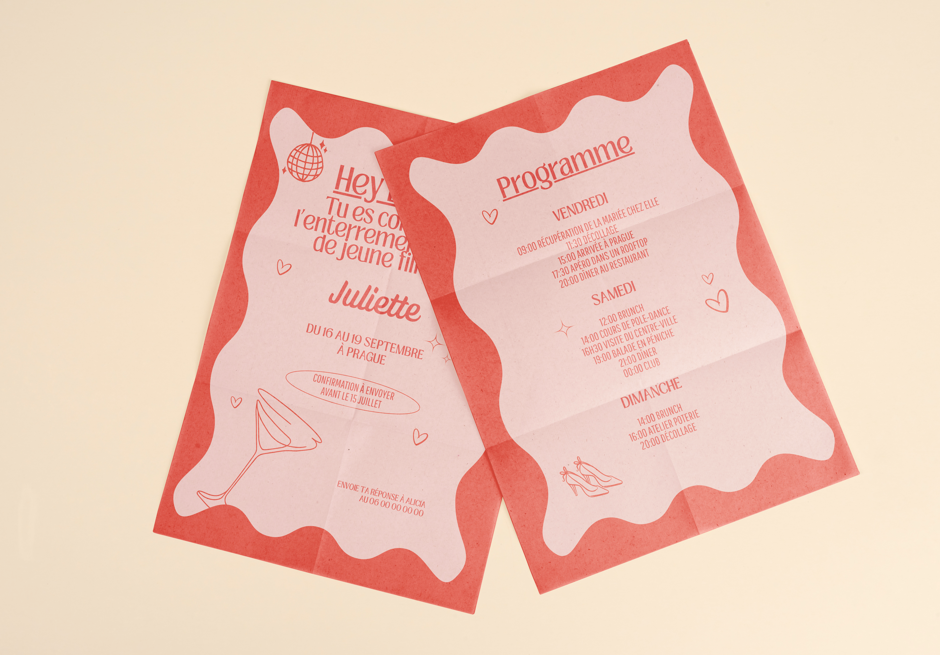 modèle d'invitation à l'EVJF